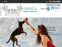 Tablet Screenshot of dogsdaycareandspa.com